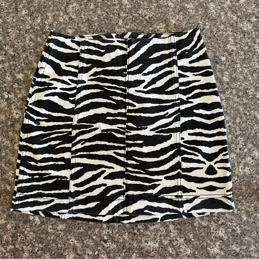 Wild Fable Zebra Print Mini Skirt